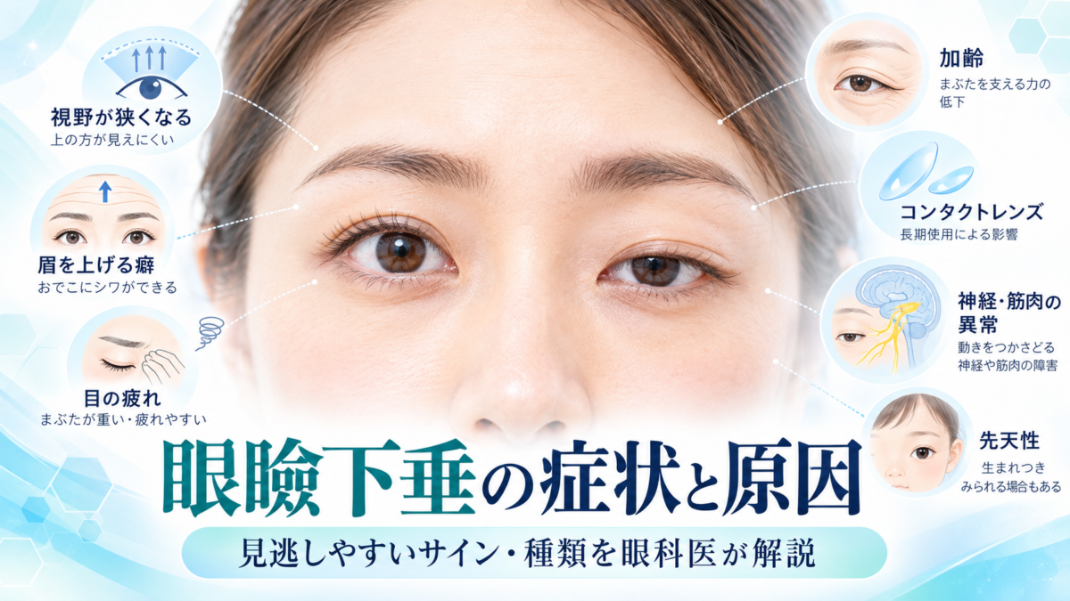 「眼瞼下垂」の症状と原因　