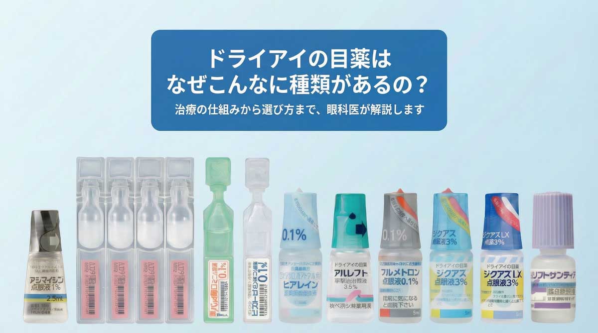 ドライアイ用点眼液の集合写真