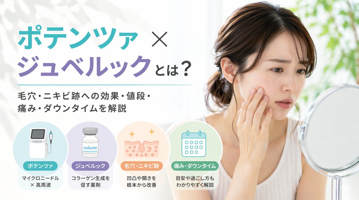 ポテンツァ×ジュベルックとは？毛穴やニキビ跡への効果・値段・痛み・ダウンタイムを解説