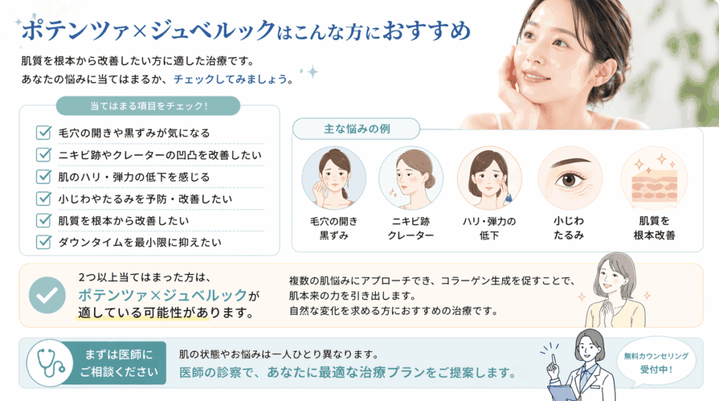 ポテンツァ×ジュベルックが向いている人と注意点