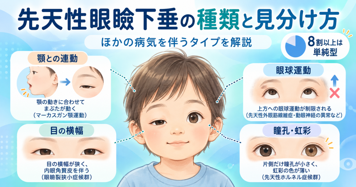 先天性眼瞼下垂の種類と見分け方｜ほかの病気を伴うタイプを眼形成外科医が解説