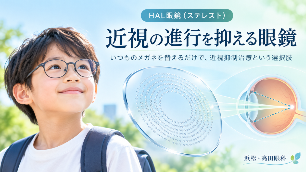 ステレスト眼鏡による子どもの近視進行抑制治療を解説する高田眼科のイメージ